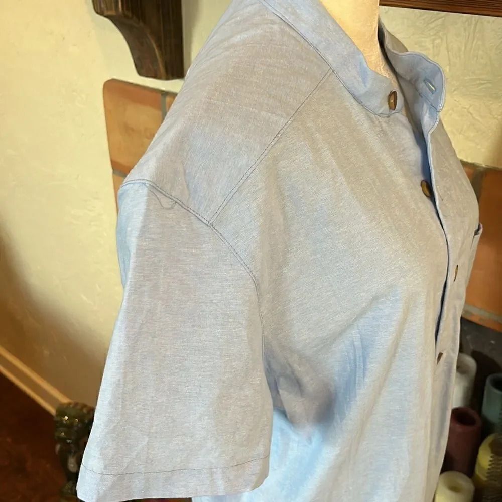 ROMPHIM LIGHT BLUE CHAMBRAY ROMPER, L! - Picture 7 of 15